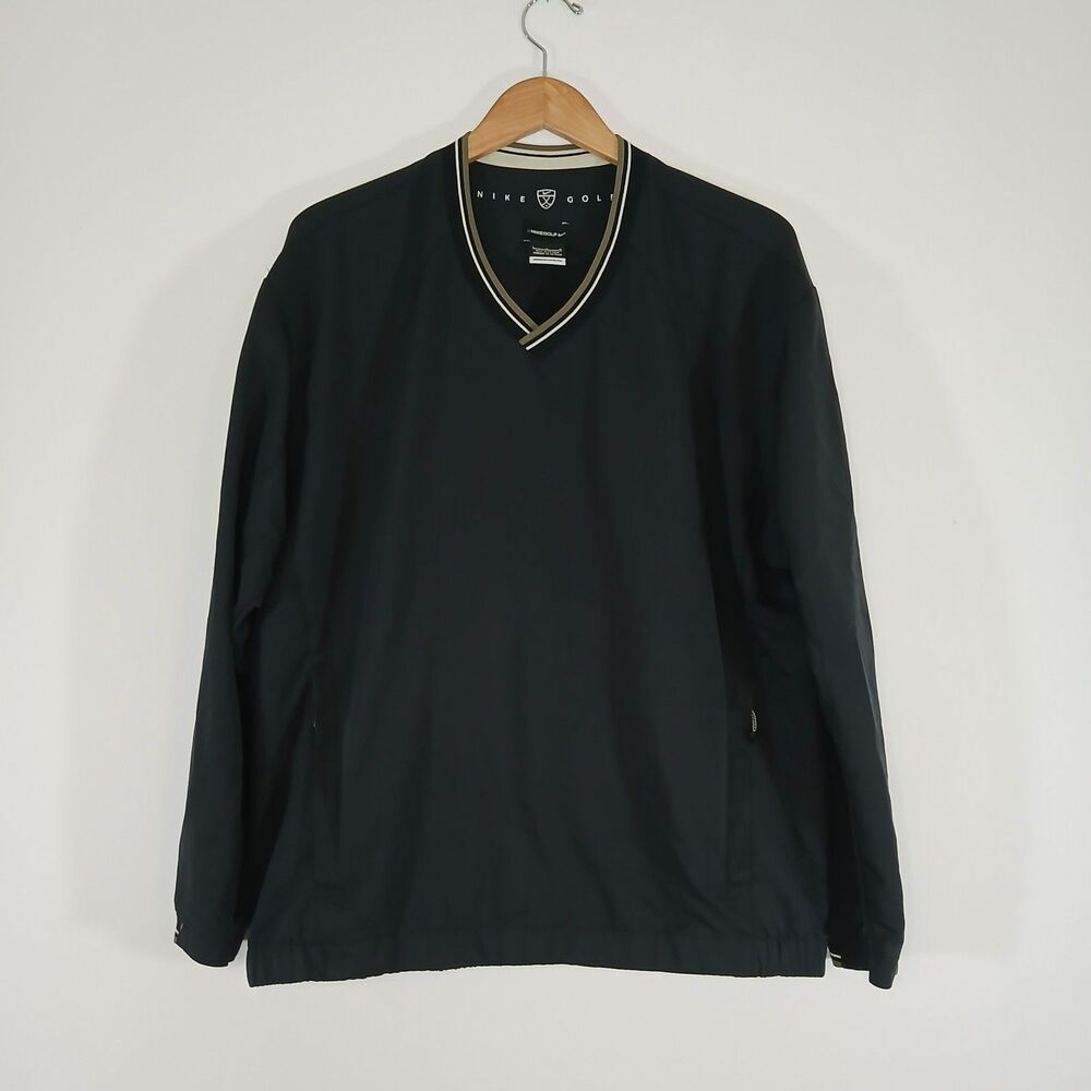 Nike Golf Black V-Neck Pullover Large Golfcore Athleisure
